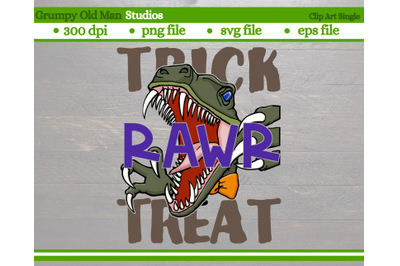 velociraptor bearing teeth | trick rawr treat