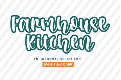 Farmhouse Kitchen - A quirky handwritten script font