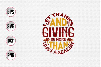 Thanksgiving typographic quotes design.