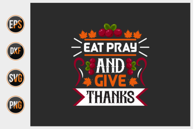 Thanksgiving typographic quotes design.