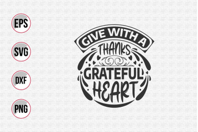 Thanksgiving typographic quotes design.