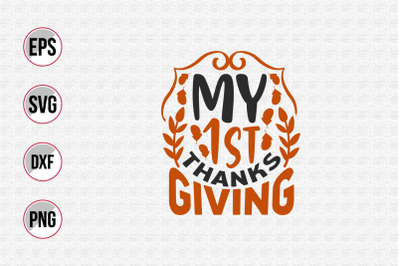 Thanksgiving typographic quotes design.