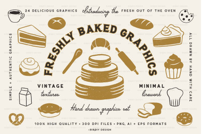Freshly Baked Graphics Bakery Icons