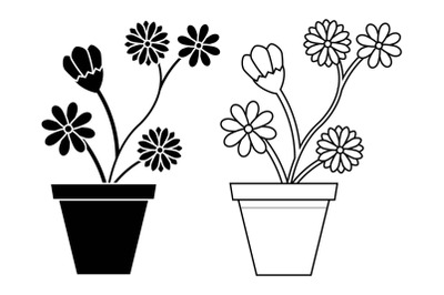 Flower Bundle Solid,OutLine 817