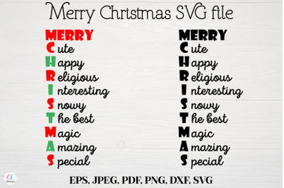 Merry Christmas SVG Cut Files.