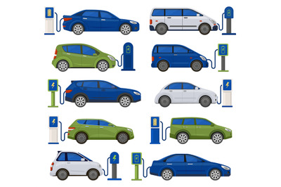Electric cars, ecology, sustainability vehicle charging. Environmental