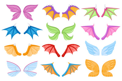 Cartoon dragon fairy tail dragon fairy birds creatures wings. Magical