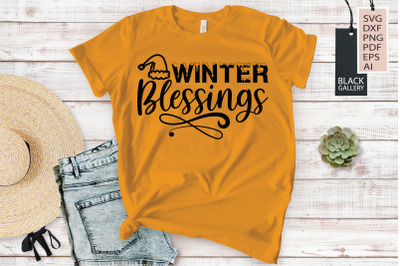 Winter Svg - Winter Blessings