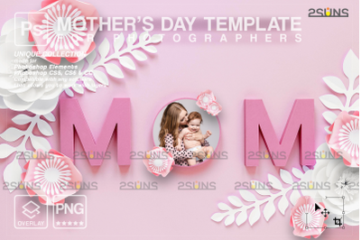 Mothers day cards template &amp; Mothers day overlay