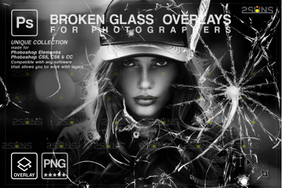 Broken Glass Photoshop Overlay &amp; Halloween Photoshop overlay