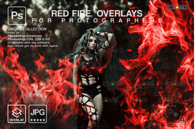 Burn overlays &amp; Campfire digital download, Photoshop overlay