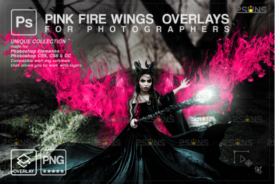 Digital angel wings photo overlays &amp;PINK angel wings png, Fairy wing