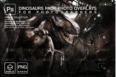 Dinosaur clipart &amp; Photoshop overlay: Dinosaur backdrop Digital Dinosa