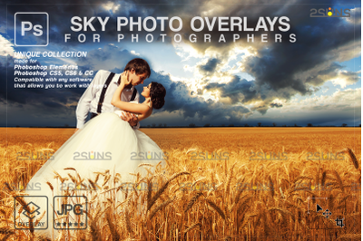 Stormy sky overlay &amp; Night sky overlay, Photoshop overlay,