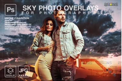 Stormy sky overlay &amp; Night sky overlay, Photoshop overlay