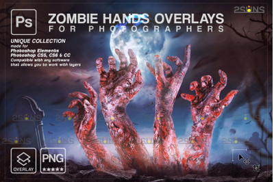 Halloween photo overlay &amp; Halloween clipart: Zombie hands png, horror