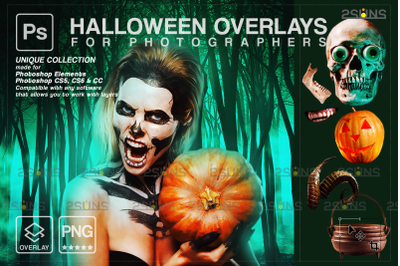 Halloween overlay &amp; Halloween pumpkin overlays: Photoshop overlay,