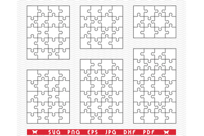 SVG, Puzzles, separate parts Puzzle digital clipart