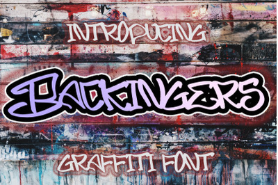 BACKINGERS - Graffiti Font