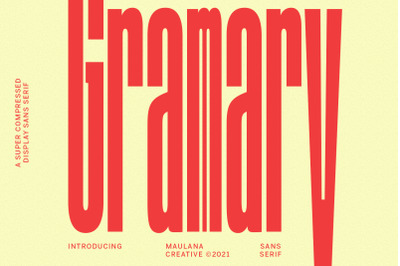 Gramary Compressed Sans Font