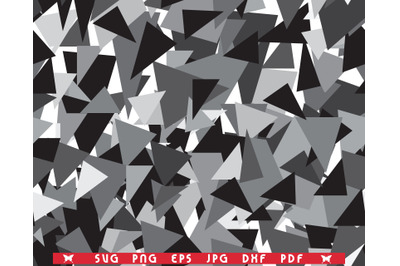 Gray Triangles, Seamless Pattern digital clipart