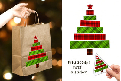 Decorative Christmas tree in a cage. Sublimation