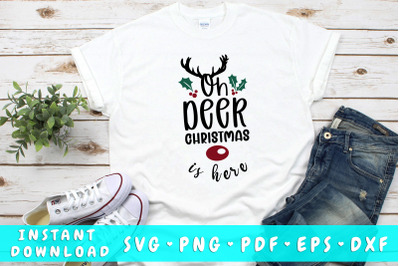 Oh deer christmas is here SVG