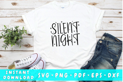 Silent night SVG