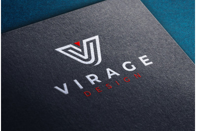 Colored Logo Mockup on Black Card