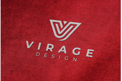 Embroidered Logo Mockup on Red Fabric