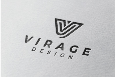 Letterpress Paper Black Logo Mockup