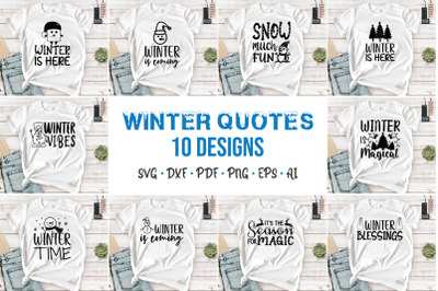 Winter Quotes SVG Bundle Vol.2