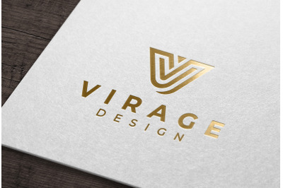 Gold Foil Stamping Logo Mockup on White Card