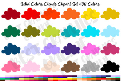 Solid colors clouds clipart&2C; Cloud planner sticker&2C; Clouds