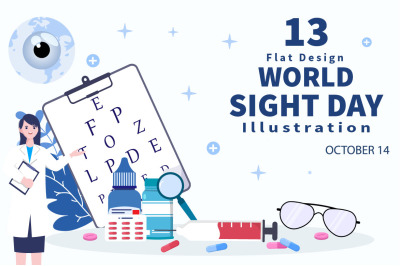 13 World Sight Day Eye Vector Illustration