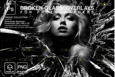 Broken Glass Photoshop Overlay &amp; Halloween Photoshop overlay