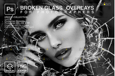 Broken Glass Photoshop Overlay &amp; Halloween Photoshop overlay