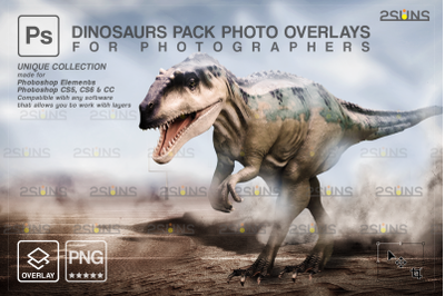 Dinosaur Backdrop: Photoshop overlay, Digital Dinosaurs clipart, T-Rex