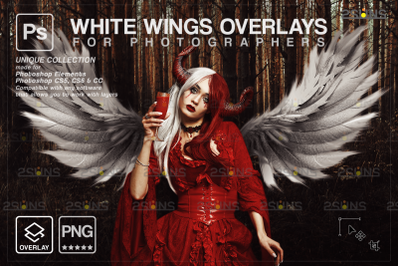 White angel wings overlay &amp; Photoshop overlay: Angel wings png,