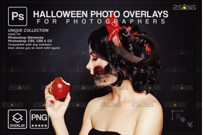 Halloween overlay &amp; Halloween digital backdrop: Photoshop overlay, sku