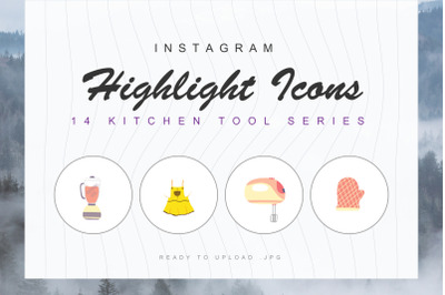 14 Kitchen Tools Instagram Highlight Cover Icons