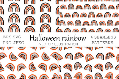 Halloween rainbow pattern. Rainbow pattern. Rainbow SVG