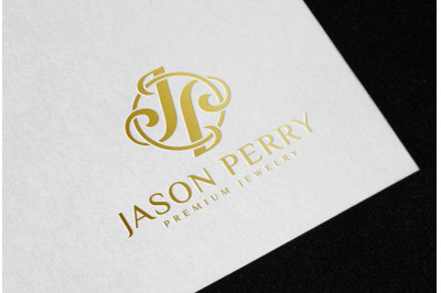 Gold Foil Logo Mockup on White Paper Card