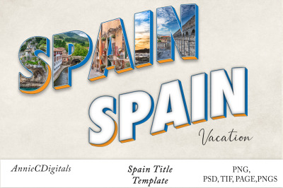 Spain Photo Title and Template