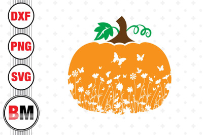 Pumpkin Floral SVG, PNG, DXF Files