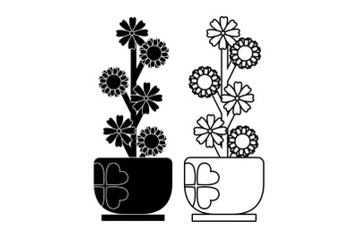 Flower Bundle Solid,OutLine 848