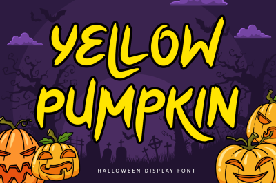 Yellow Pumpkin - Halloween Display Font