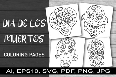 Day of the Dead Coloring Page.