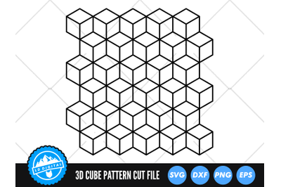 Cube Pattern SVG | 3D Cube Pattern Cut File