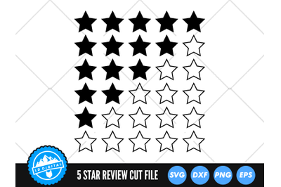 5 Star Review SVG | Review Cut File